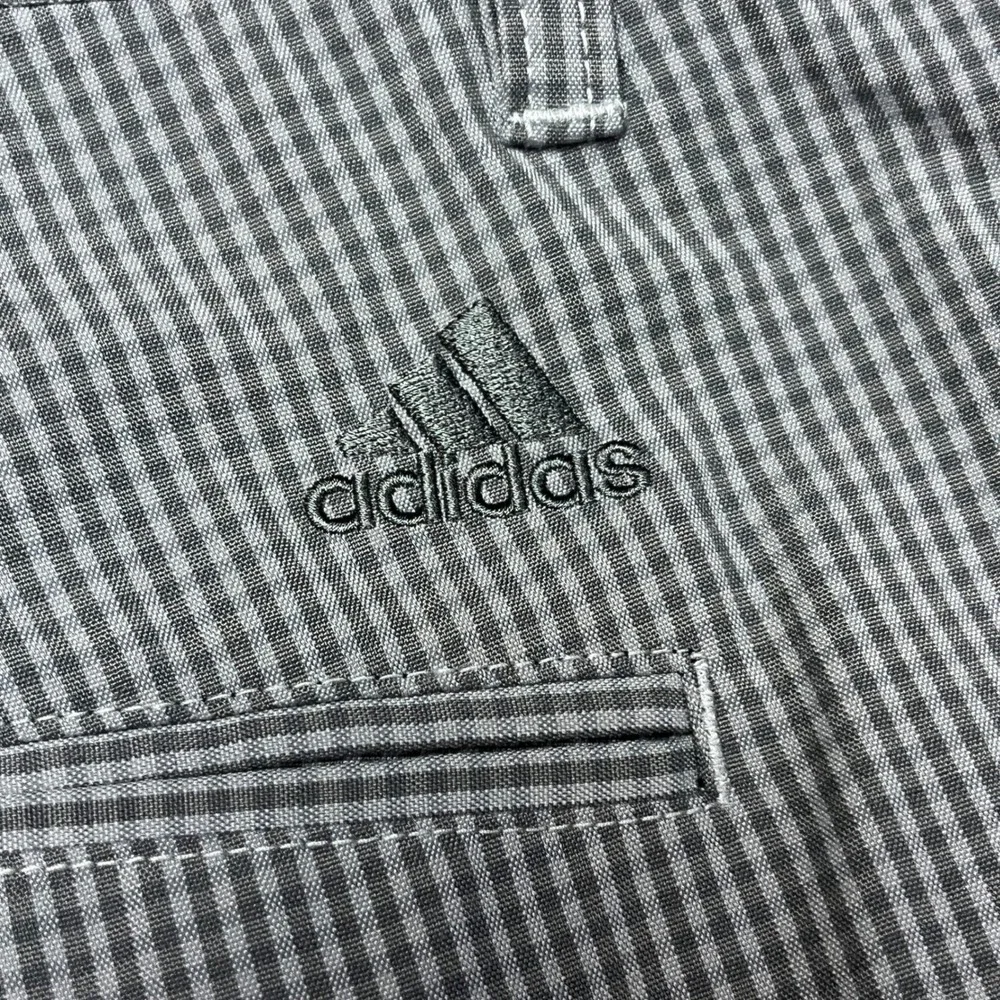 Adidas Golf Pants Mens 36x32 Gray Gingham Plaid‎ Z15138 Straight Leg Performance